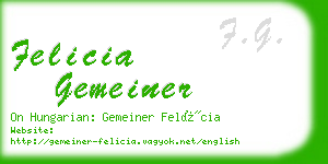 felicia gemeiner business card